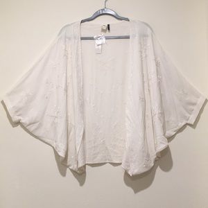 NWT Anthro Akemi + Kin Ivory Beaded Kimono